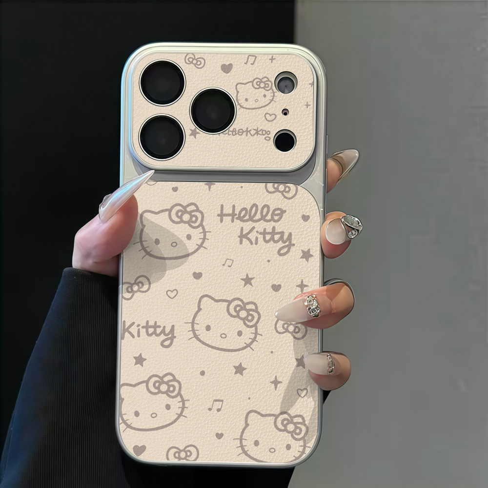 Leather X - Line art Simple Hello Kitty Phone