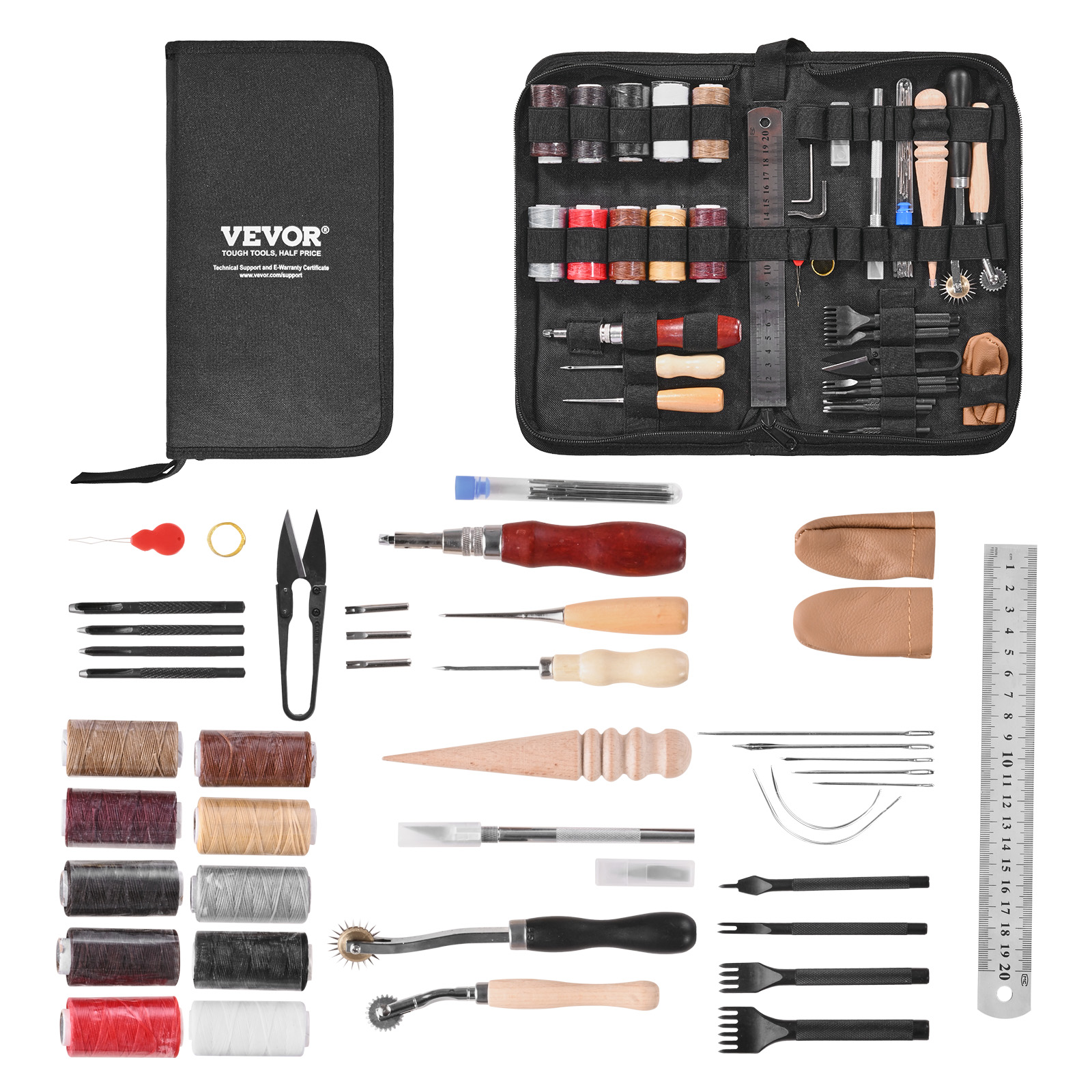 SucceBuy 38/59/61/72/92PCs Lea - Leather Stamp Set ulasan dan harga