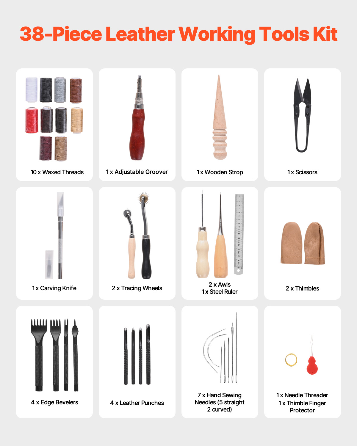 SucceBuy 38/59/61/72/92PCs Lea - Leather Stamp Set ulasan dan harga