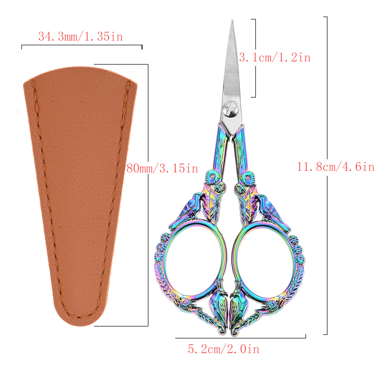 Retro Embroidery Scissors with - Leatherwork Thread ulasan dan harga