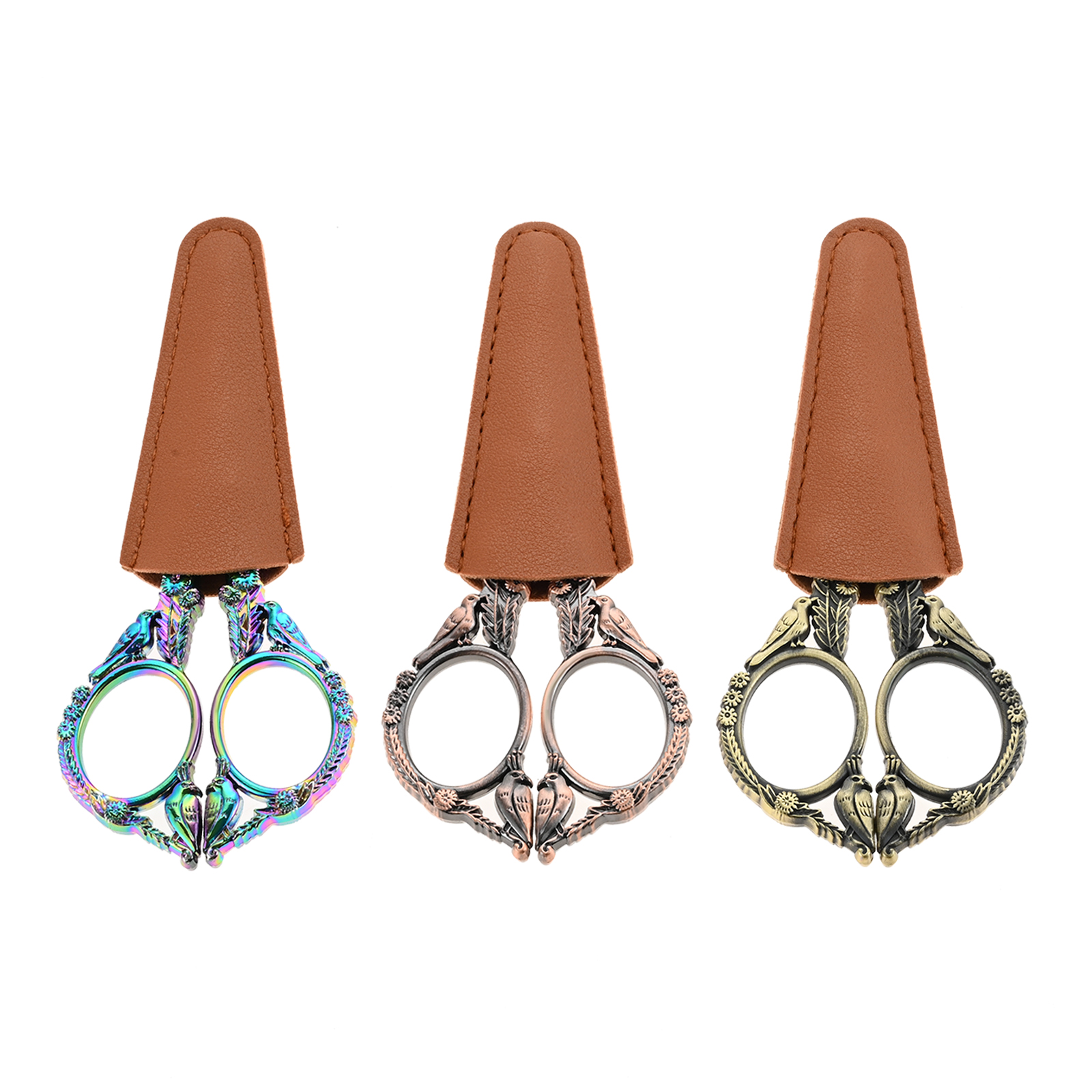 Retro Embroidery Scissors with - Leatherwork Thread ulasan dan harga