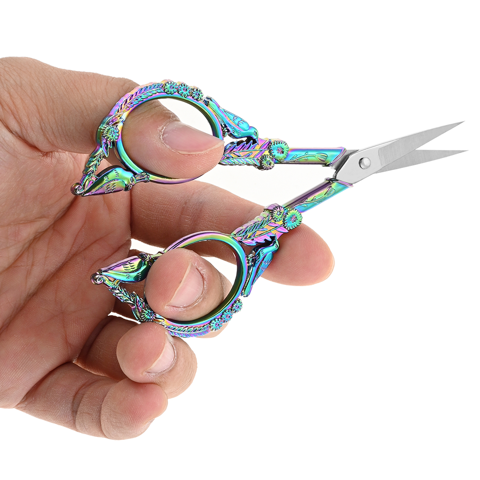 Retro Embroidery Scissors with - Leatherwork Thread ulasan dan harga