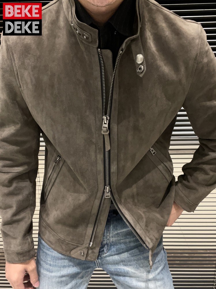 Fashion Mens New Slim Fit Stan - Leather Work Jacket Mens ulasan dan harga