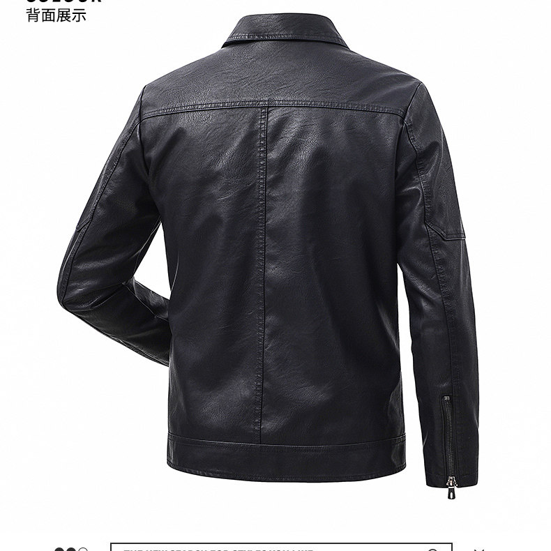 Men's Lapel Leather Jacket Spr - Leather Work Jacket Mens ulasan dan harga