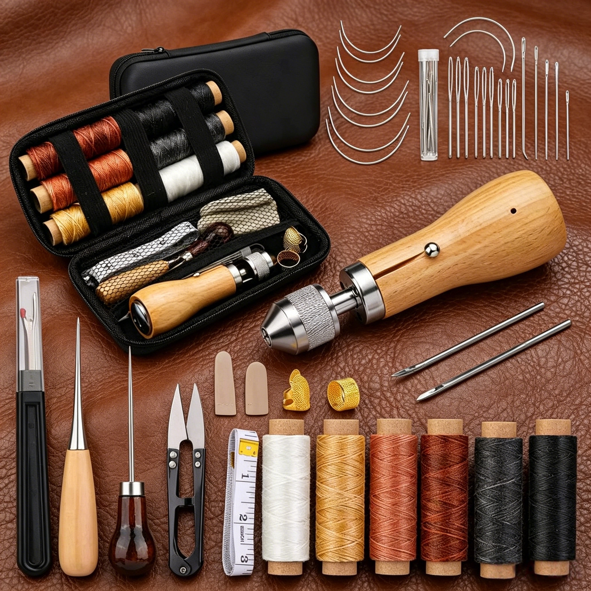 Portable leather tool set, lea - Leatherwork Thread ulasan dan harga