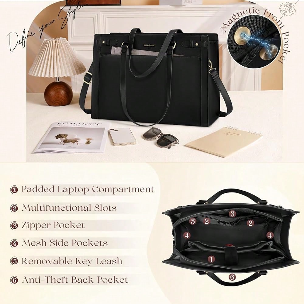 Laptop Bag For Women 15.6 Inch - Leatherwork Thread ulasan dan harga