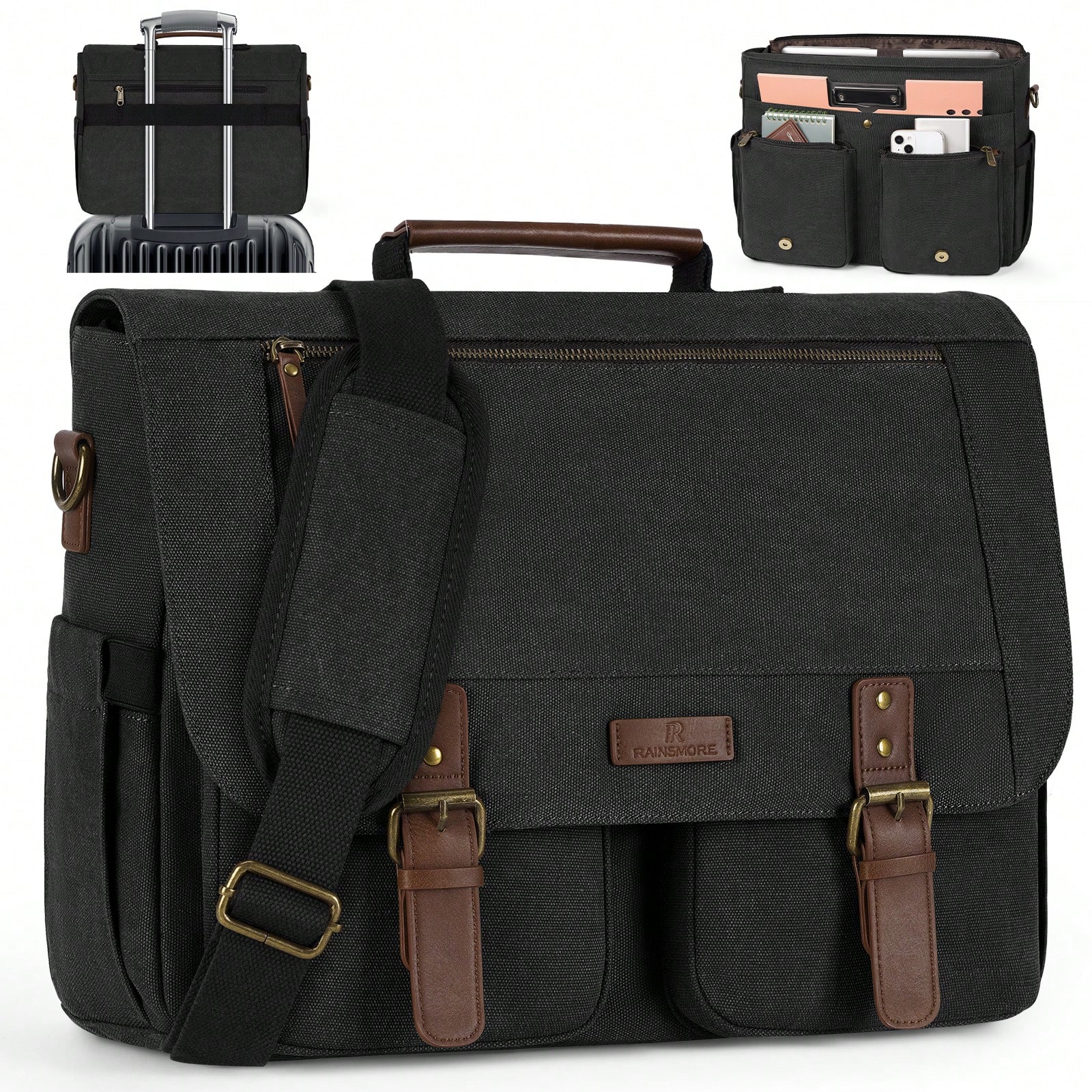 Vintage Men's Messenger Bag, 1 - Leatherwork Thread ulasan dan harga