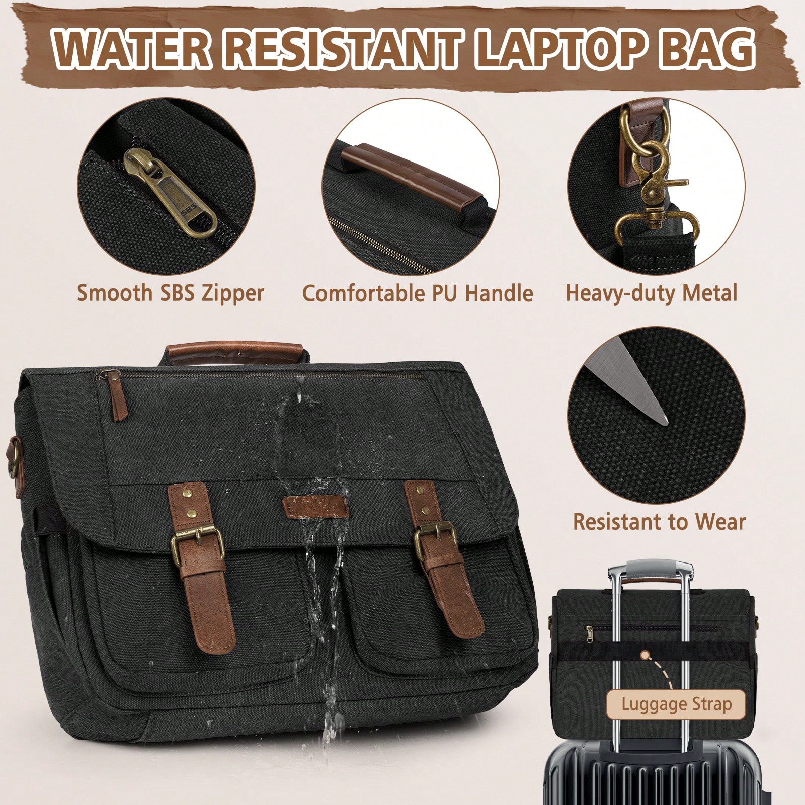 Vintage Men's Messenger Bag, 1 - Leatherwork Thread ulasan dan harga