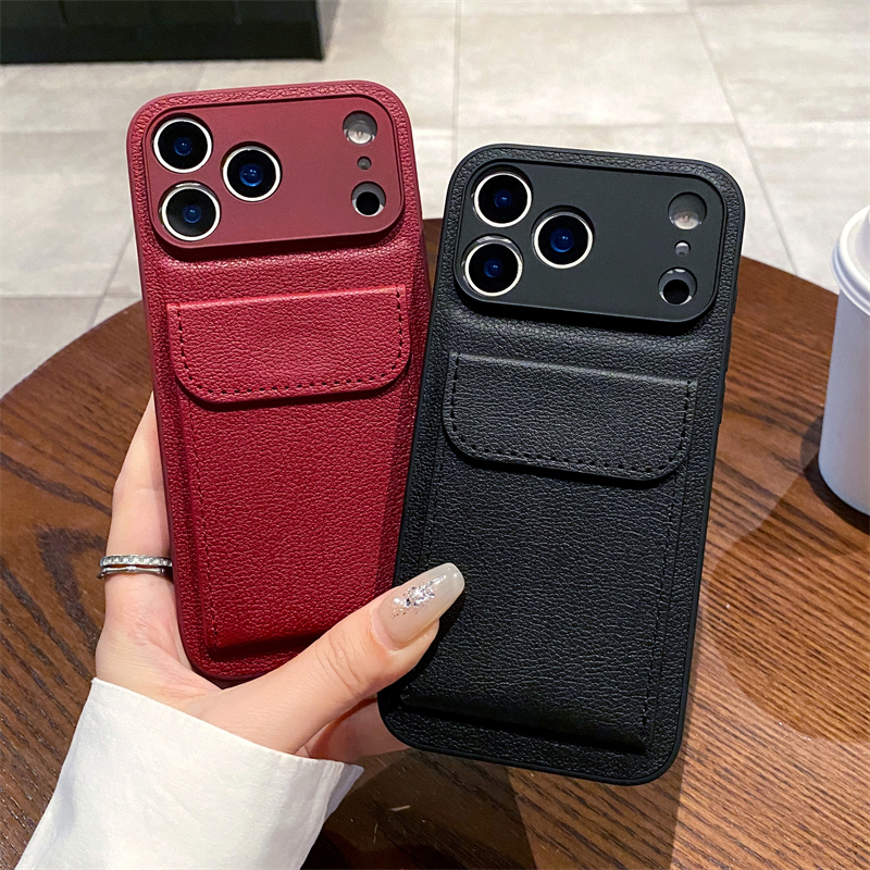 Card Slot Pocket Holder Wallet - Leather X ulasan dan harga