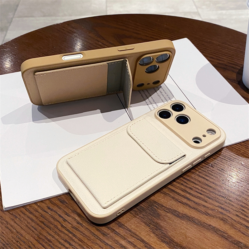 Card Slot Pocket Holder Wallet - Leather X ulasan dan harga