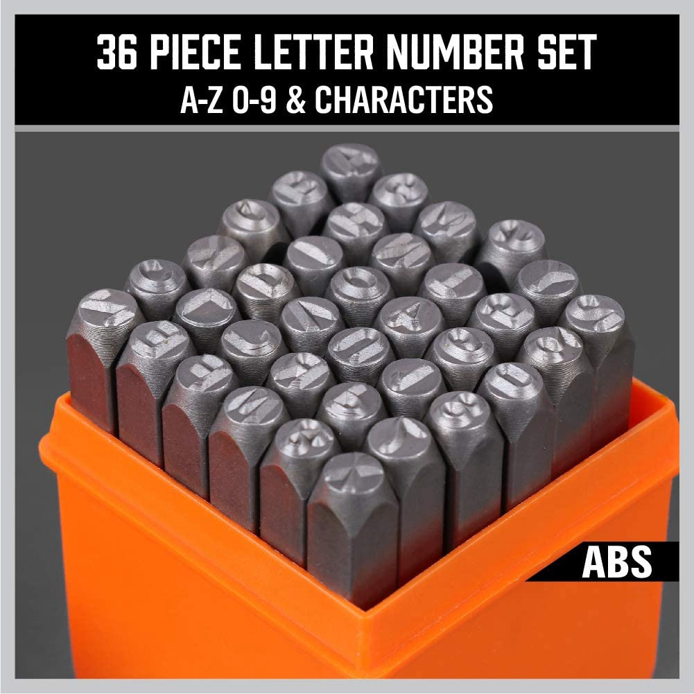A68P-36-Piece 3Mm Number & Cap - Leather Stamp Set ulasan dan harga