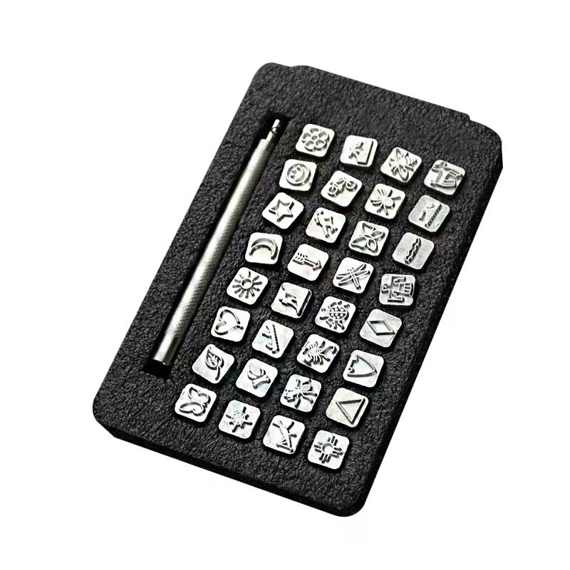 32pcs/set Steel Die Metal Stam - Leather Stamp Set ulasan dan harga