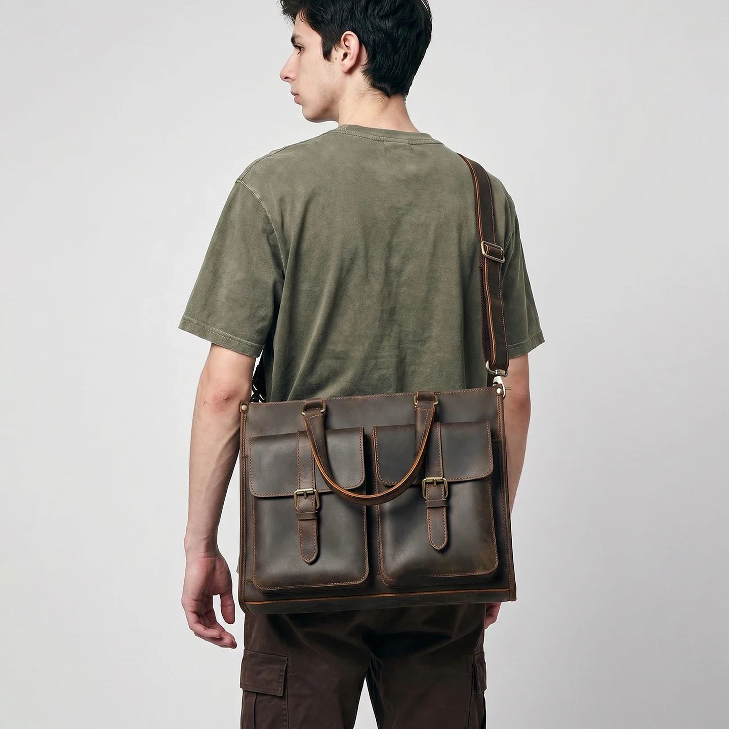 Vintage Genuine Leather Men Cr - Leatherwork Thread ulasan dan harga