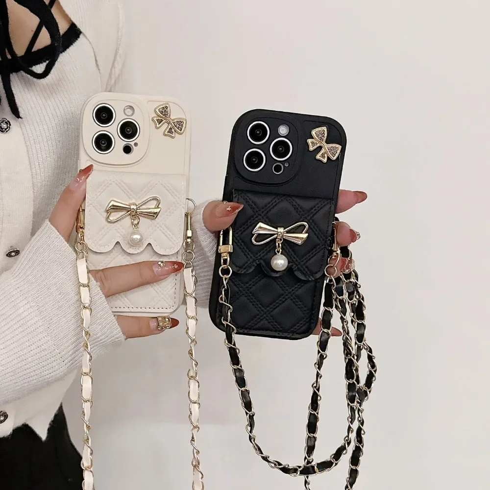 3D Bowknot Crossbody Card Hold - Leather X ulasan dan harga