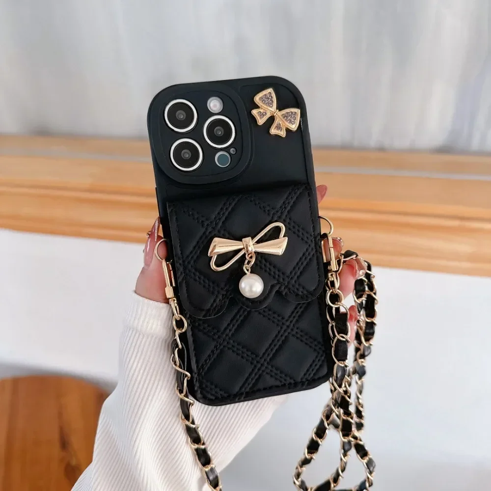 3D Bowknot Crossbody Card Hold - Leather X ulasan dan harga