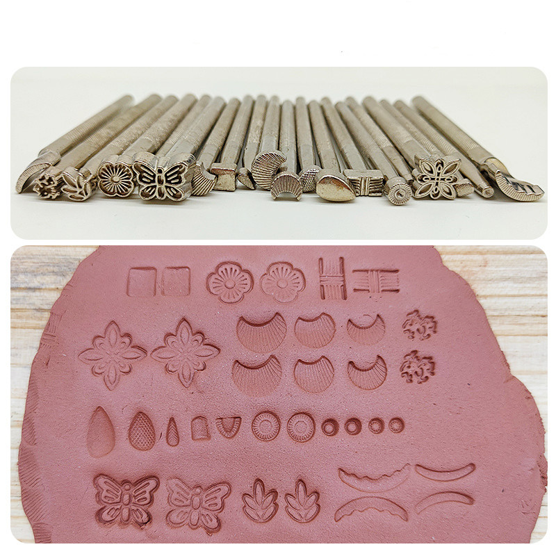 20PCS Pottery Stamps for Embos - Leather Stamp Set ulasan dan harga