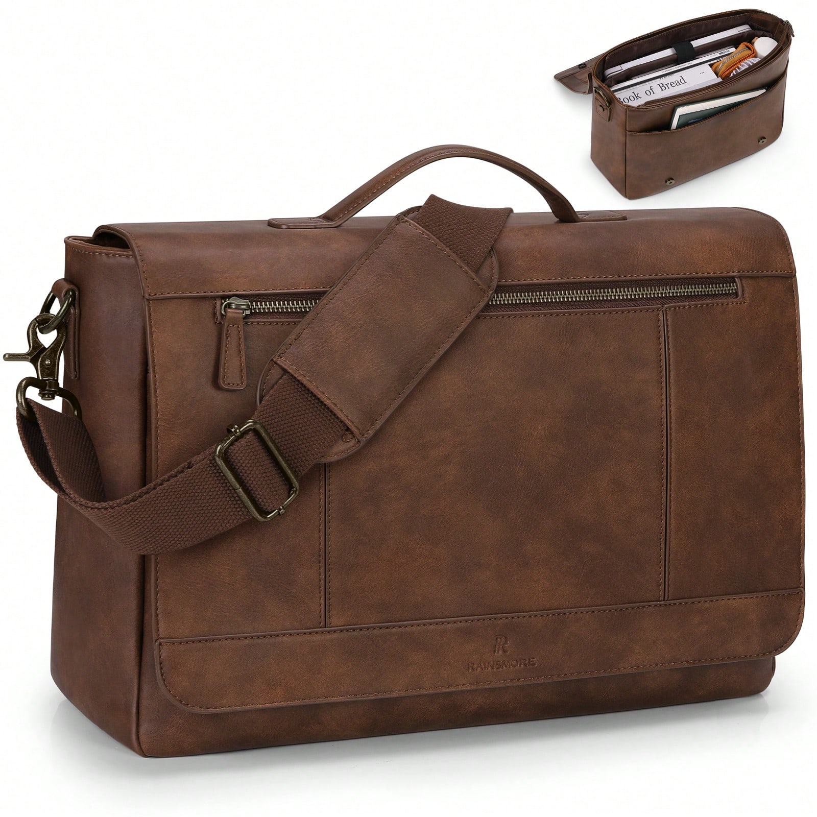 Leather Messenger Bag For Men  - Leatherwork Thread ulasan dan harga