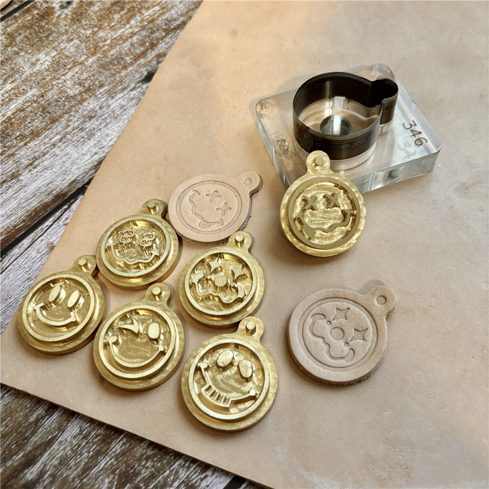 Custom Pendant Smile Face Copp - Leather Stamp Set ulasan dan harga