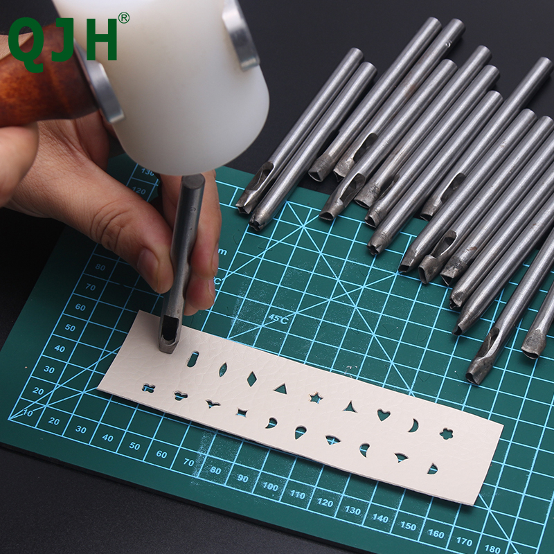 20pc Diy Leather Flower Punchi - Leather Stamp Set ulasan dan harga