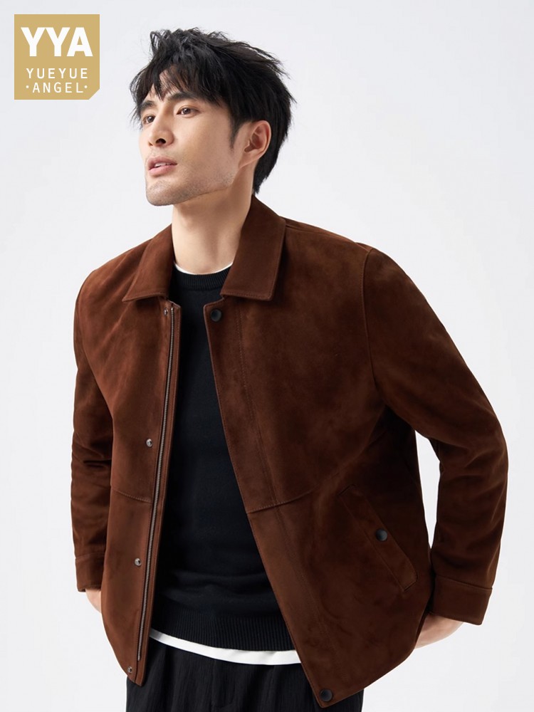 Top Quality Natural Real Suede - Leather Work Jacket Mens ulasan dan harga