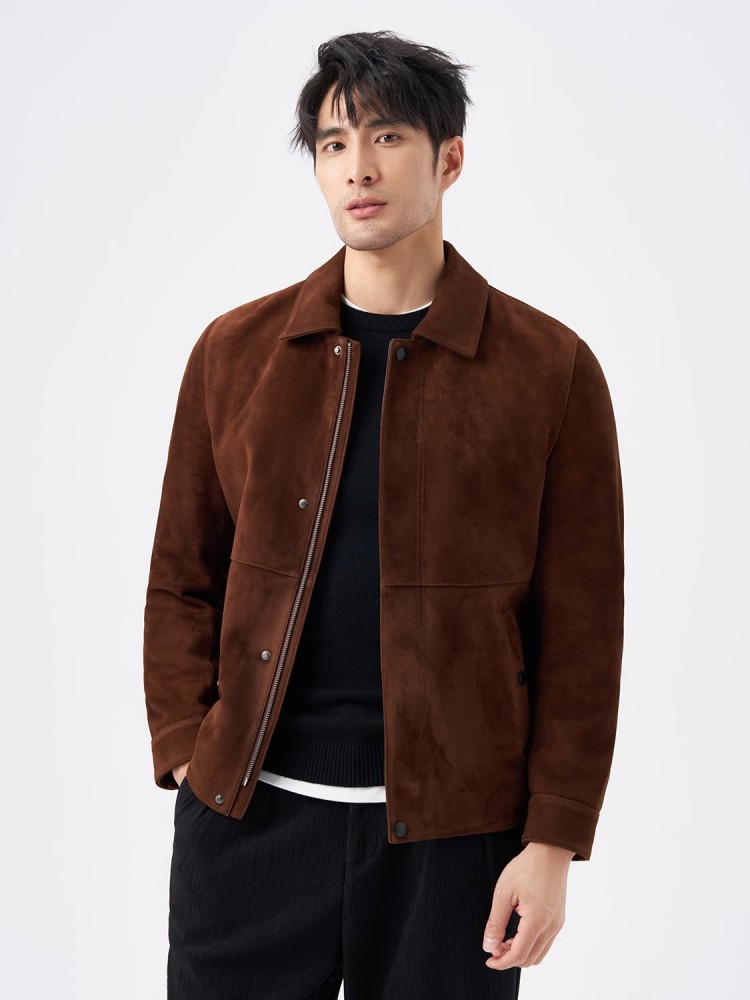 Top Quality Natural Real Suede - Leather Work Jacket Mens ulasan dan harga