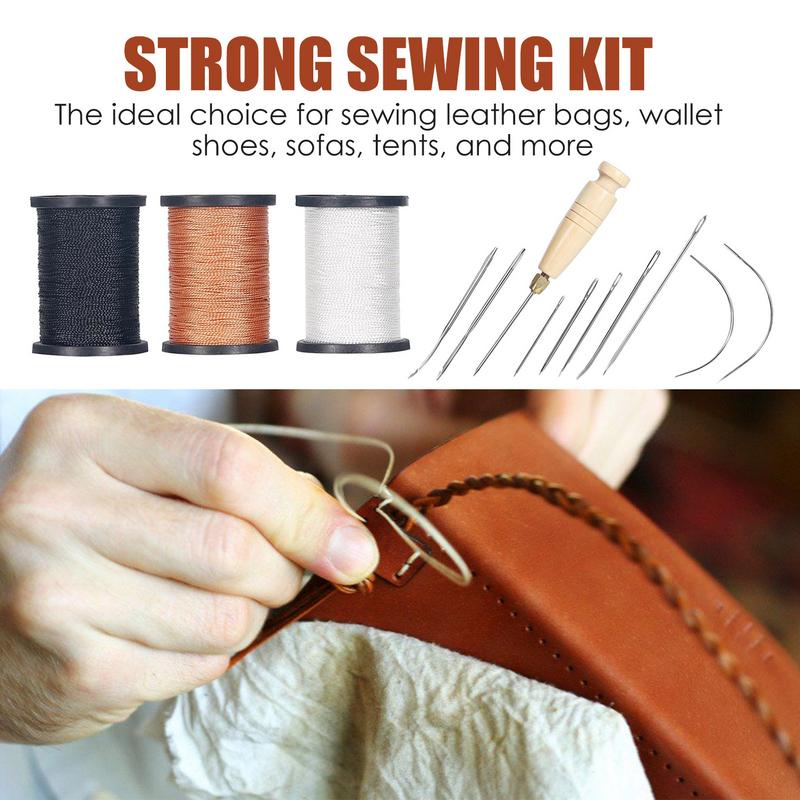 Leather Stitching Kit Heavy Du - Leatherwork Thread ulasan dan harga