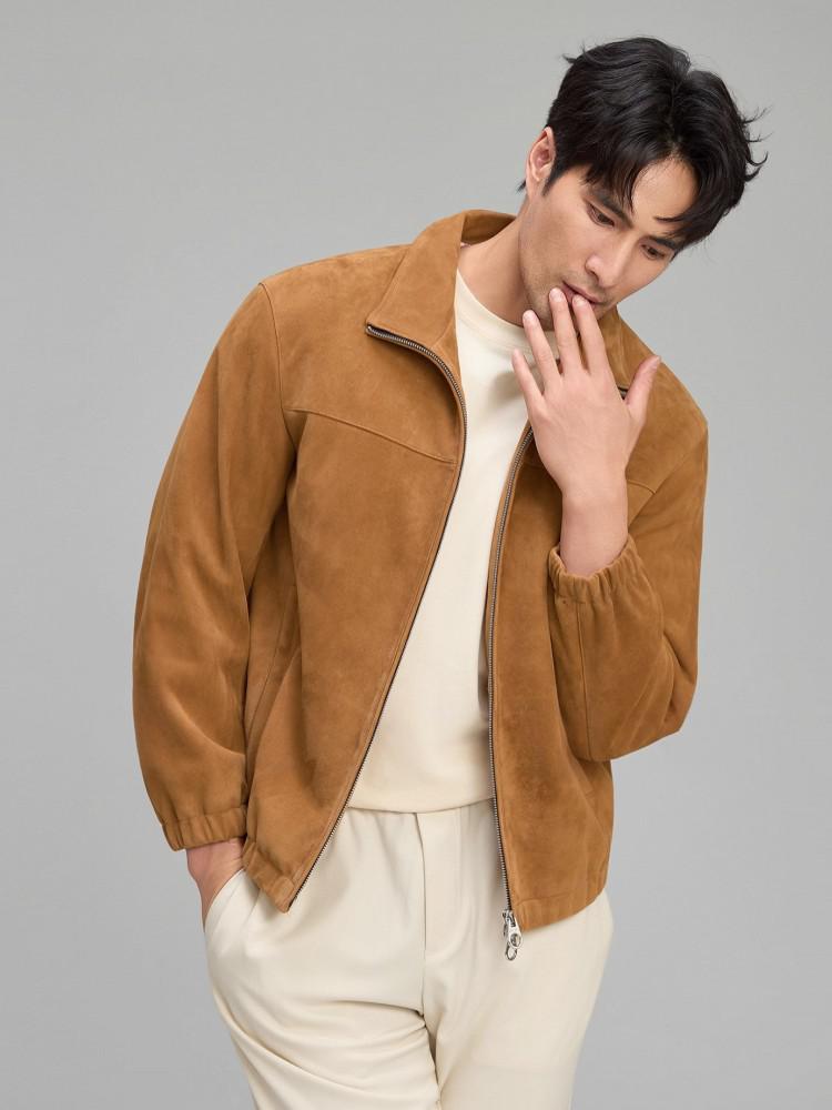 Luxury Mens Soft Natural Suede - Leather Work Jacket Mens ulasan dan harga