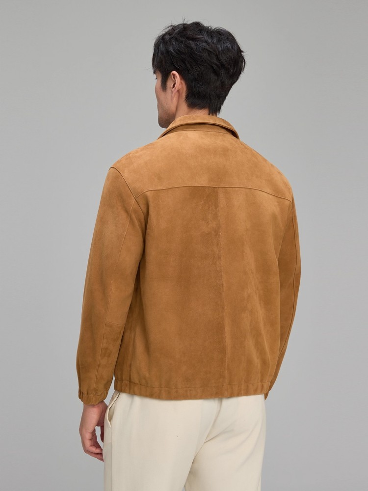 Luxury Mens Soft Natural Suede - Leather Work Jacket Mens ulasan dan harga