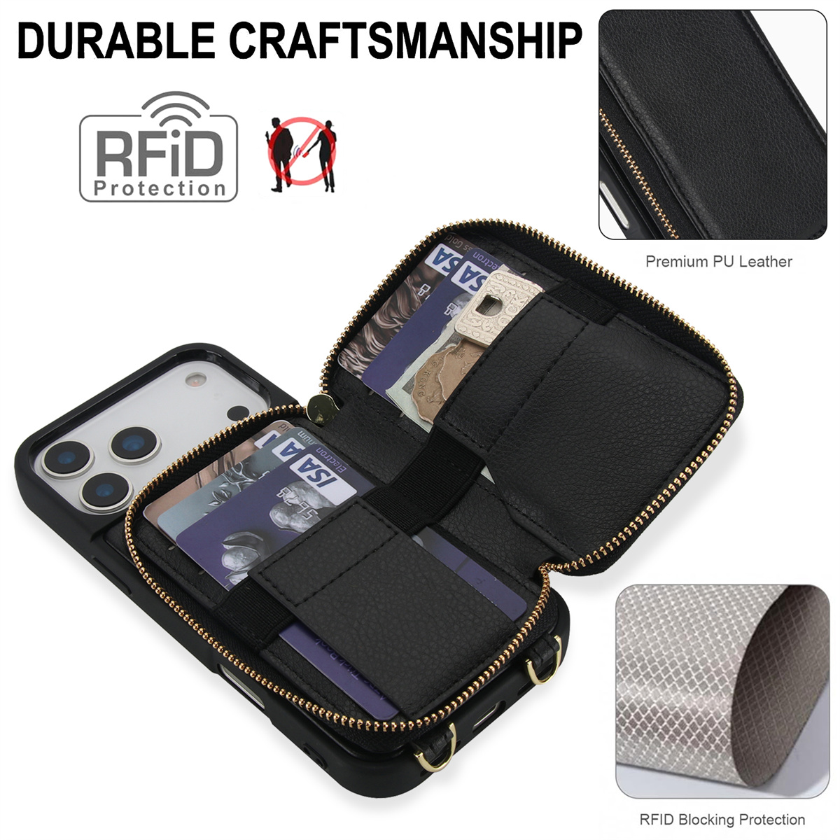 Crossbody Zipper Purse Card Ho - Leather X ulasan dan harga