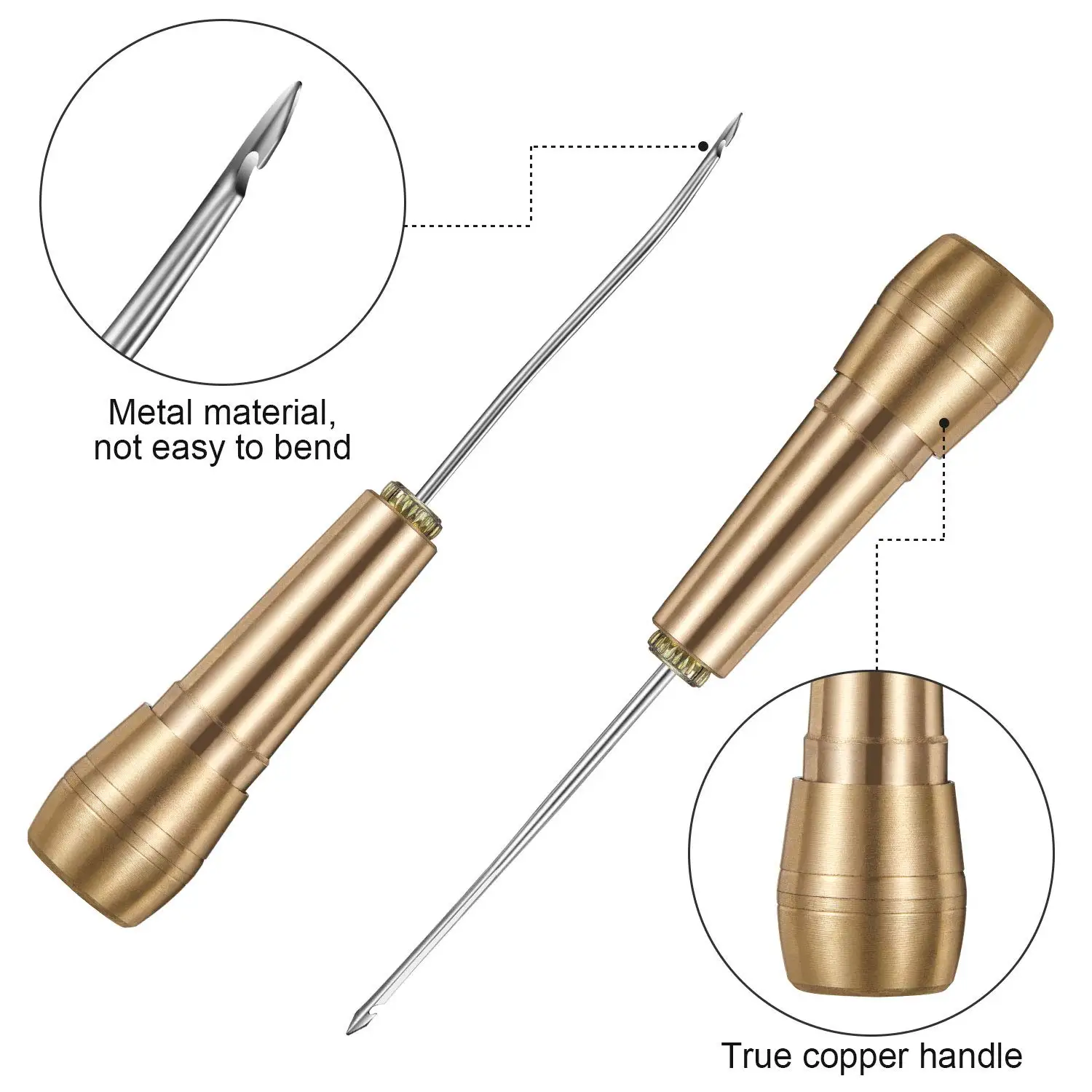 Leather Stitching Kit w/Copper - Leatherwork Thread ulasan dan harga