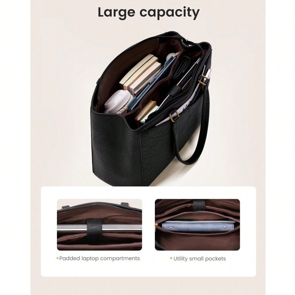 Women's Laptop Tote Bag – PU L - Leatherwork Thread ulasan dan harga